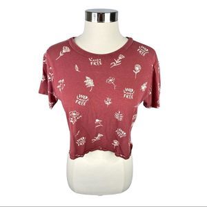 Local Lab Wild & Free Cropped Tee - Size XS